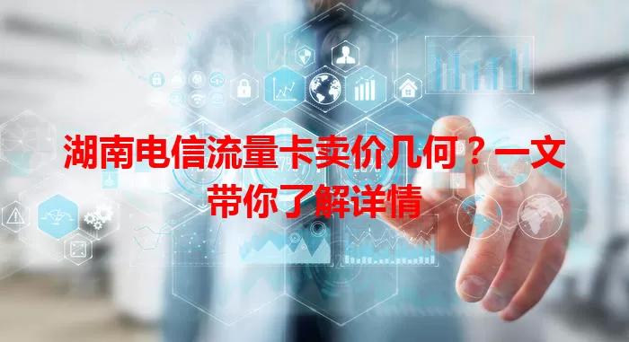 湖南电信流量卡卖价几何？一文带你了解详情
