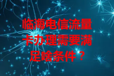 临海电信流量卡办理需要满足啥条件？