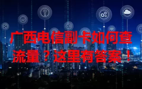 广西电信副卡如何查流量？这里有答案！