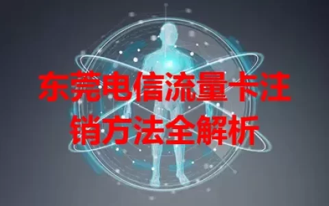 东莞电信流量卡注销方法全解析