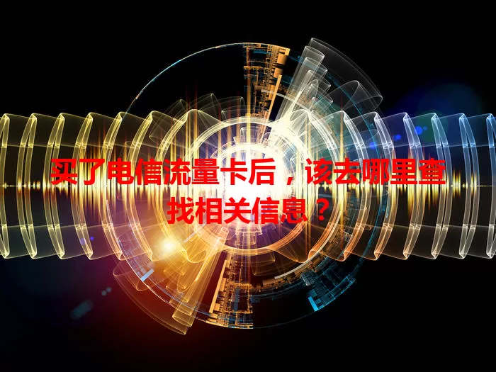 买了电信流量卡后，该去哪里查找相关信息？