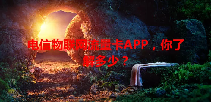 电信物联网流量卡APP，你了解多少？