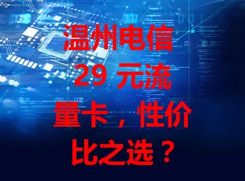温州电信 29 元流量卡，性价比之选？