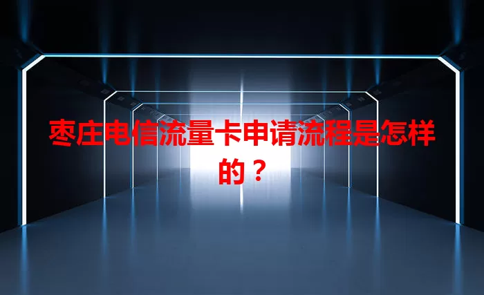 枣庄电信流量卡申请流程是怎样的？