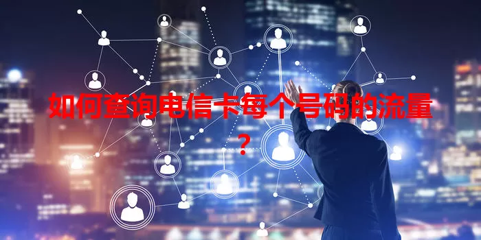 如何查询电信卡每个号码的流量？