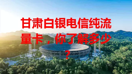甘肃白银电信纯流量卡，你了解多少？
