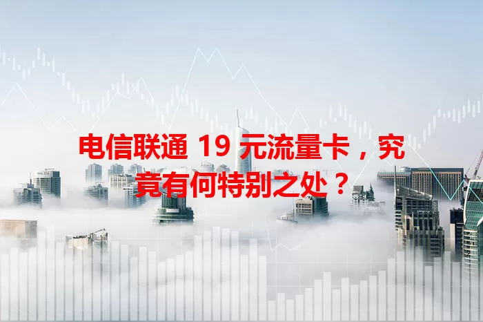电信联通 19 元流量卡，究竟有何特别之处？